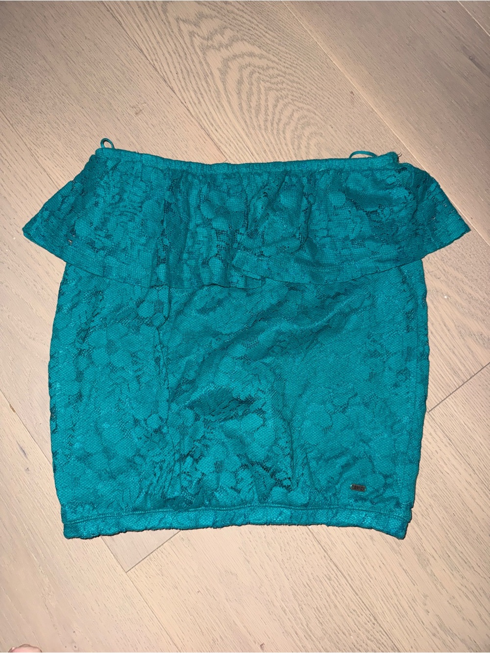Teal Lace Tube Top